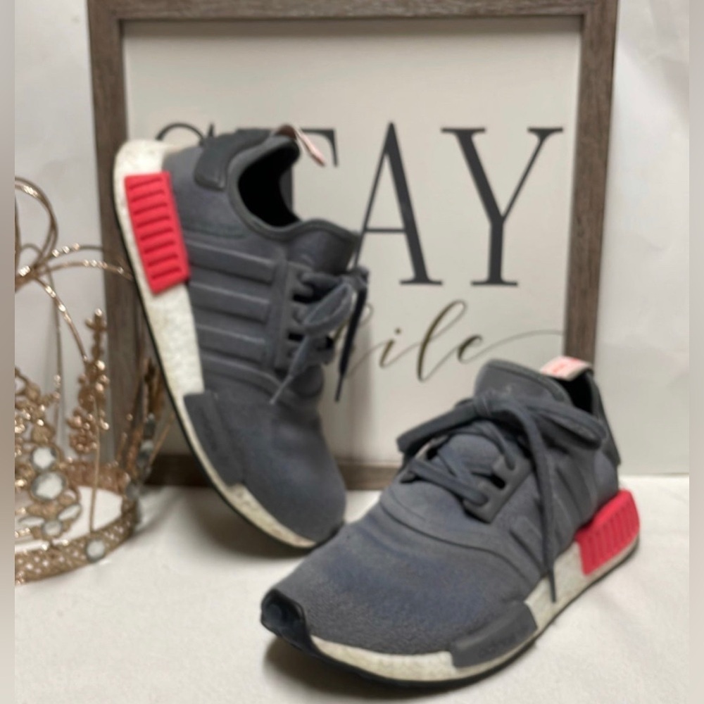 Adidas NMD R1 Grey/Red/White Men's Size 7 (Women's 8.5)